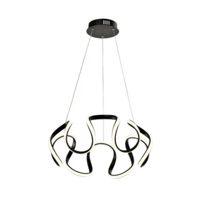 Κρεμαστό Led φωτιστικό στρογγυλό μαύρο Φ52x120 60W θερμό φως 3000k 4583lm δέσμης 120° 25000h Κρεμαστό Led φωτιστικό στρογγυλό μαύρο Φ52x120 60W θερμό φως 3000k 4583lm δέσμης 120° 25000h