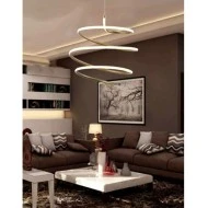 Κρεμαστό Led στρόγγυλο φωτιστικό 40W θερμό φως 3000k 5300lm Φ430x1200 λευκό 20000h Κρεμαστό Led στρόγγυλο φωτιστικό 40W θερμό φως 3000k 5300lm Φ430x1200 λευκό 20000h