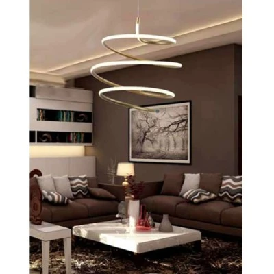 Κρεμαστό Led στρόγγυλο φωτιστικό 40W θερμό φως 3000k 5300lm Φ430x1200 λευκό 20000h Κρεμαστό Led στρόγγυλο φωτιστικό 40W θερμό φως 3000k 5300lm Φ430x1200 λευκό 20000h