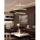 Κρεμαστό Led στρόγγυλο φωτιστικό 40W θερμό φως 3000k 5300lm Φ430x1200 λευκό 20000h Κρεμαστό Led στρόγγυλο φωτιστικό 40W θερμό φως 3000k 5300lm Φ430x1200 λευκό 20000h