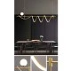Κρεμαστό γραμμικό Led χρυσό φωτιστικό Dimming 55W+1xG9 θερμό φως 3000k 4125lm 110° 25000h Κρεμαστό γραμμικό Led χρυσό φωτιστικό Dimming 55W+1xG9 θερμό φως 3000k 4125lm 110° 25000h