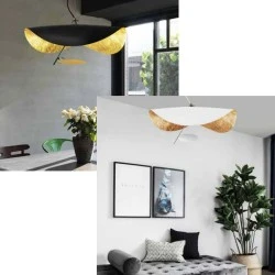 Φωτιστικό Led κρεμαστό 12W θερμό φως 3000k 900lm δέσμης 110° χρυσό/λευκό 25000h