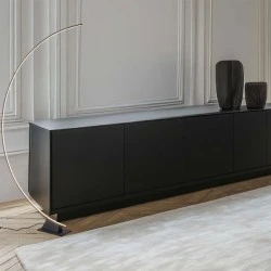 Φωτιστικό μεταλλικό LED 45W θερμό χρώμα φωτός 3000K 4500lm 6300x1950mm ΜΑΥΡΟ ARTE ILLUMINA MEDIA LUNA