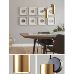 Κρεμαστό Led φωτιστικό 6W 220V Φ11x31 θερμό φως 3000k 450lm 110° μαύρο/χρυσό 25000h