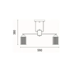 Φωτιστικό κρεμαστό πεντάφωτο ντουί E27 max 60W  Φ590mm χρυσό σαμπανιζέ ARTE ILLUMINA MADISSON