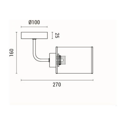 Απλίκα τοίχου μεταλλική με γυαλί 1xE27 MAX 60W 160x100x270mm ασημί χρώμα ARTE ILLUMINA MARBELINE Απλίκα τοίχου μεταλλική με γυαλί 1xE27 MAX 60W 160x100x270mm ασημί χρώμα ARTE ILLUMINA MARBELINE