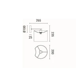 Απλίκα τοίχου υφασμάτινη με ντουί 1xE14 max 15W 265x200x235mm λευκό χρώμα ARTE ILLUMINA CLOUD