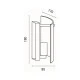 Απλίκα τοίχου από μέταλλο & γυαλί max 15W 75x170x180mm μαύρο χρώμα ARTE ILLUMINA FOLIA