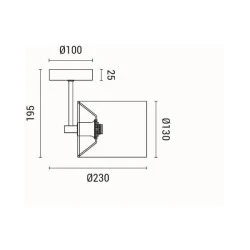 Απλίκα τοίχου υφασμάτινη με ντουί 1xE14 max 15W 195x130x230mm ARTE ILLUMINA VERONA