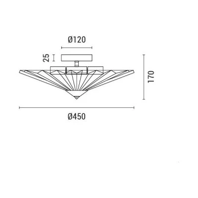 Πλαφονιέρα υφασμάτινη με ντουί 5xE14 max 15W Φ450xH170mm μα΄΄υρο ARTE ILLUMINA FLOAT Πλαφονιέρα υφασμάτινη με ντουί 5xE14 max 15W Φ450xH170mm μα΄΄υρο ARTE ILLUMINA FLOAT
