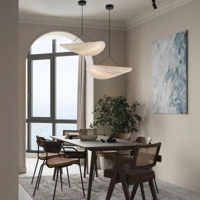 Φωτιστικό Κρεμαστό Tyvek Arte Illumina Nefi Μονόφωτο LED 12W 540Lm 3000K Φ500mm Λευκό