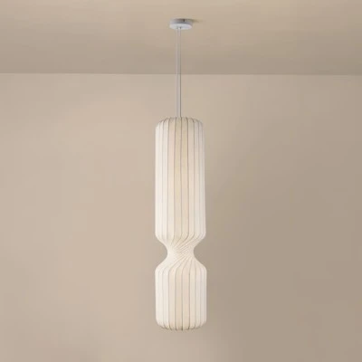 Φωτιστικό Κρεμαστό Tyvek & Μέταλλο Arte Illumina Neonis Μονόφωτο LED 12W 840Lm 3000K 250x2000mm Λευκό