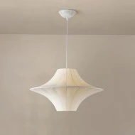 Φωτιστικό Κρεμαστό Tyvek & Μέταλλο Arte Illumina Avira Μονόφωτο 2xE27 Max 15W Φ500x350mm Λευκό