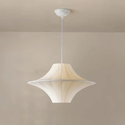Φωτιστικό Κρεμαστό Tyvek & Μέταλλο Arte Illumina Avira Μονόφωτο 2xE27 Max 15W Φ500x350mm Λευκό