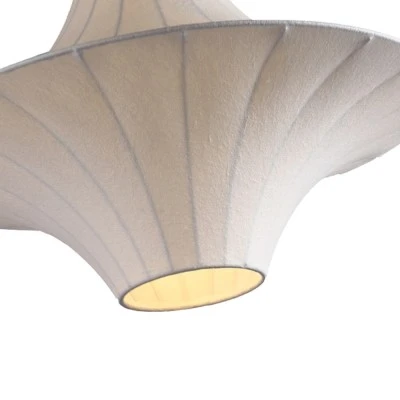 Φωτιστικό Κρεμαστό Tyvek & Μέταλλο Arte Illumina Avira Μονόφωτο 2xE27 Max 15W Φ500x350mm Λευκό