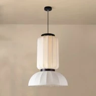 Φωτιστικό Κρεμαστό Tyvek & Μέταλλο Arte Illumina Lichnos Δίφωτο 2xE27 Max 15W Φ460x680mm Λευκό