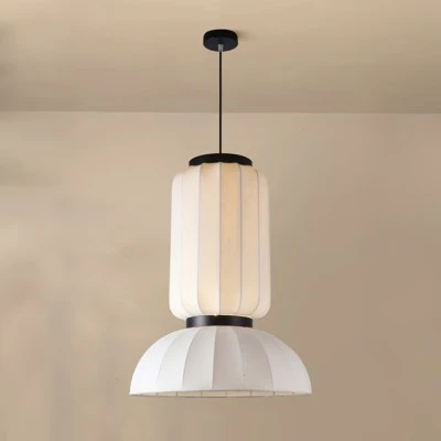 Φωτιστικό Κρεμαστό Tyvek & Μέταλλο Arte Illumina Lichnos Δίφωτο 2xE27 Max 15W Φ460x680mm Λευκό