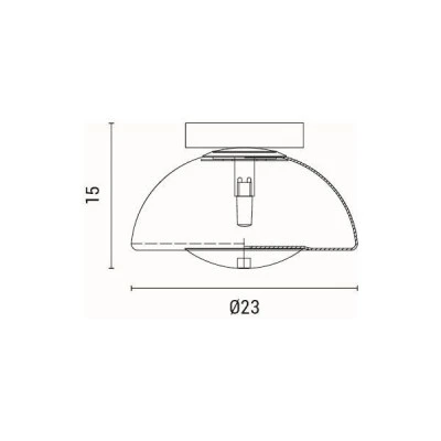 Φωτιστικό πλαφονιέρα από γυαλί με ντουί G9 max 25W 230x230x150mm ασημί ARTE ILLUMINA CLEAR