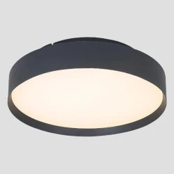 Πλαφονιέρα Led μαύρη 80W θερμό φως 3000k 6800lm 120° Φ800X110 25000h