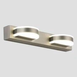 Φωτιστικό μπάνιου Led 8W θερμό φως 3000k 480lm οβάλ 320X50X100 120° νίκελ 30000h