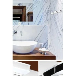 Φωτιστικό μπάνιο Led 8W ενδιάμεσο φως 4000k 320X50X100 120° νίκελ IP20 διάρκειας 30000h