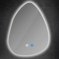 Καθρέπτης Μπάνιου Arte Illumina Teara Οβάλ LED Touch Dimmable 13W 1280lm 3CCT (3000-4000-6000K) 500x700mm Anti-Fog 