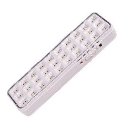 Φωτιστικό ασφαλείας 30  LED SMD 2W IP20 6000K-7500K ψυχρό φως με μπαταρία λιθίου 1200mAh
