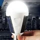 Ηλιακή λάμπα LED E27 ισχύος 7W 6500k λευκό ψυχρό φως 450lm στεγανή IP65 με ηλιακά πάνελ και μπαταρία