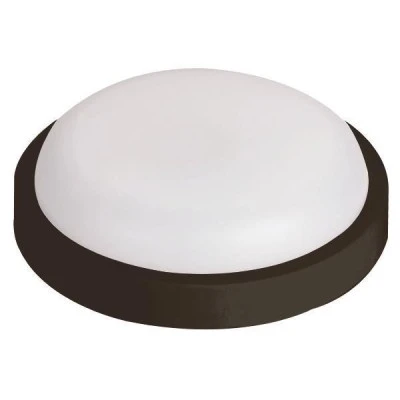 Led απλίκα στρόγγυλη μαύρη Φ200x55 18W 220-240V θερμό φως 3000k 1350lm δέσμης 110° IP54