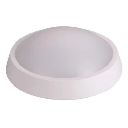 Led απλίκα λευκή στρόγγυλη Φ270x93 24W ενδιάμεσο φως 4000k 1800lm δέσμης 110° στεγανή IP65