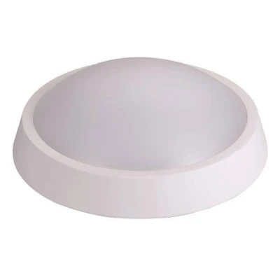 Led απλίκα λευκή στρόγγυλη Φ270x93 24W ενδιάμεσο φως 4000k 1800lm δέσμης 110° στεγανή IP65
