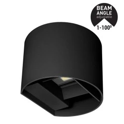 Φωτιστικό τοίχου Arte Illumina LED επίτοιχο 10w 3CCT με επιλογή απόχρωση φωτός 135x120x100mm IP54 μαύρο 