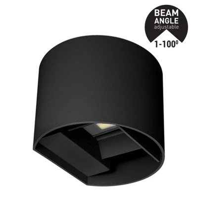 Φωτιστικό τοίχου Arte Illumina LED επίτοιχο 10w 3CCT με επιλογή απόχρωση φωτός 135x120x100mm IP54 μαύρο 