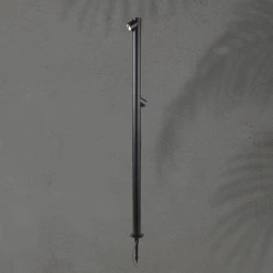 Φωτιστικό κολωνάκι αλουμινίου LED 2 x 5W 3000K θερμό φως σε μαύρο ματ χρώμα με μήκος 1.20cm IP65