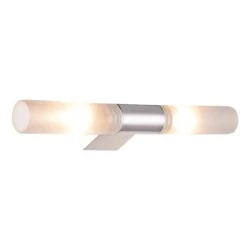 Φωτιστικό μπάνιου σατινέ 2xG9 max. 5w 304x85x60mm από ανοξείδωτο ατσάλι και γυαλί IP20