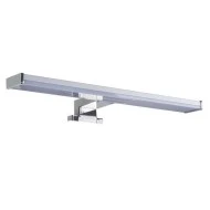 Led φωτιστικό επίτοιχο μπάνιου 8W νίκελ 3000K θερμό φως στεγανό IP44 από αλουμίνιο & πλαστικό