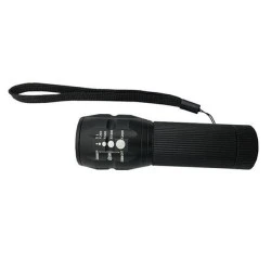 LED φακός μπαταρίας χειρός αλουμινίου 150lm 3W με zoom 34.6x112mm
