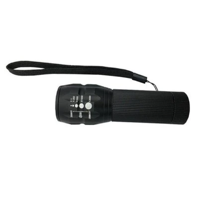 LED φακός μπαταρίας χειρός αλουμινίου 150lm 3W με zoom 34.6x112mm