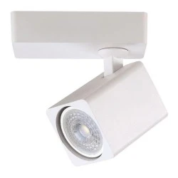Σποτ τοίχου μονό τετράγωνο GU10 120x60x135mm λευκό αλουμινίου εσωτερικού χώρου IP20
