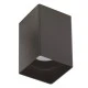 Φωτιστικό οροφής τετράγωνο GU10 80x80x125mm μαύρο πλαστικό εσωτερικού χώρου IP20