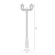 Kολώνα με 2 λάμπες Fumagalli Gigi Bisso Anna 2xE27 610x2090mm IP55 μαύρη