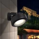 Προβολέας τοίχου Fumagalli Tommy 1xGX53 LED 3W 3CCT IP66 μαύρο