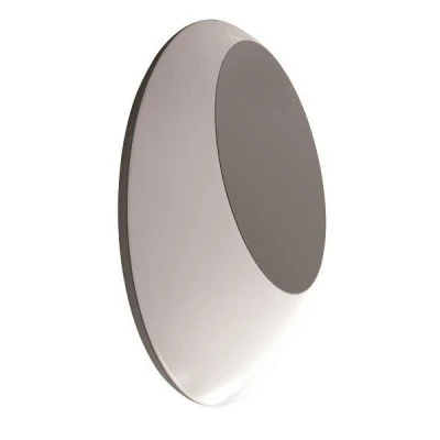 Led απλίκα οβάλ ισχύος 12W 220-240V 169x219x55 3000K θερμό φως στεγανή IP54 σκούρο γκρι