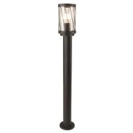 Κολωνάκι πλέγμα μεταλλικό 95x95x800mm για λάμπες E27 στεγανό IP44 σε μαύρο χρώμα