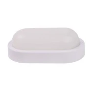 Led φωτιστικό τοίχου οβάλ ισχύος 8W 220-240V 3000K θερμό φως στεγανό IP54 σε λευκό χρώμα
