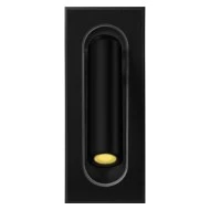 Απλίκα τοίχου χωνευτή Led 3W θερμό φως 3000k Α170 μαύρη θερμό φως 3000k 240lm IP44 50000h