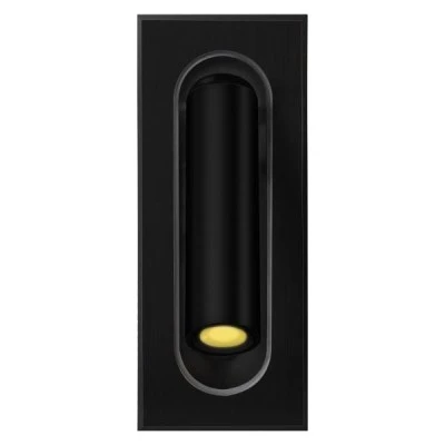 Απλίκα τοίχου χωνευτή Led 3W θερμό φως 3000k Α170 μαύρη θερμό φως 3000k 240lm IP44 50000h