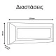 Φωτιστικού τοίχου Led slim 3W 230V 3000k θερμό λευκό φως 110° δέσμης λευκό στεγανό IP65