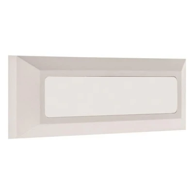 Φωτιστικού τοίχου Led slim 3W 230V 3000k θερμό λευκό φως 110° δέσμης λευκό στεγανό IP65