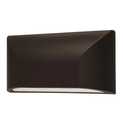 Led slim απλίκα τοίχου 6W 230V θερμό λευκό φως 3000k 300lm μαύρη στεγανή IP65 εξωτερικού χώρου